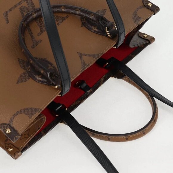 LOUIS VUITTON Monogram Reverse Giant On the Go MM Tote Bag M45321 LV Auth PP834A - Picture 7 of 16